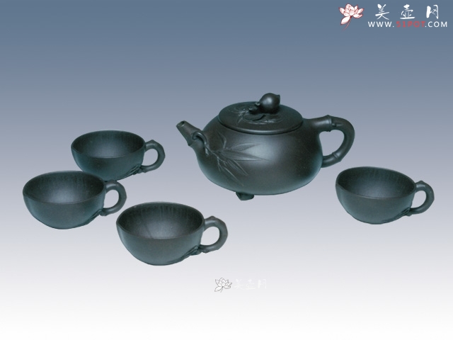 紫砂壶图片：竹寿茶具 - 美壶网