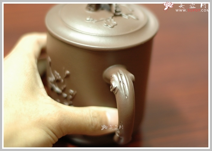 紫砂壶图片：梅花杯 高档盖杯 - 美壶网
