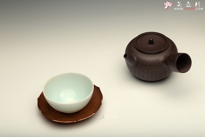 紫砂壶图片：美壶特惠 日式侧把 心经巨轮 茶人最爱 电陶炉烧水 - 美壶网
