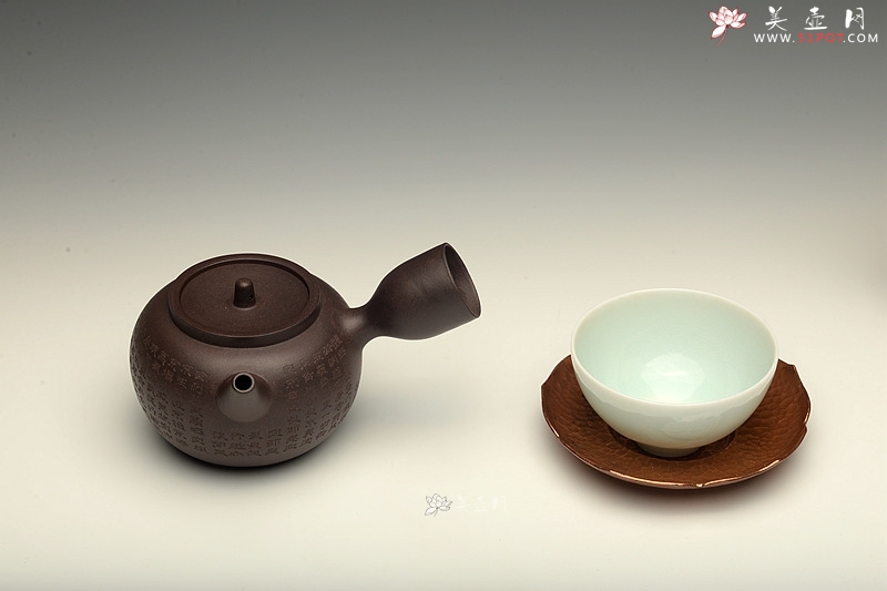紫砂壶图片：美壶特惠 日式侧把 心经巨轮 茶人最爱 电陶炉烧水 - 美壶网