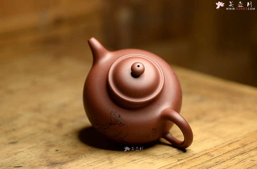 紫砂壶图片：大气饱满 优质清水 传统掇球 茶聚实用 - 美壶网