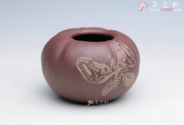 紫砂壶图片：绞泥水盂 - 美壶网