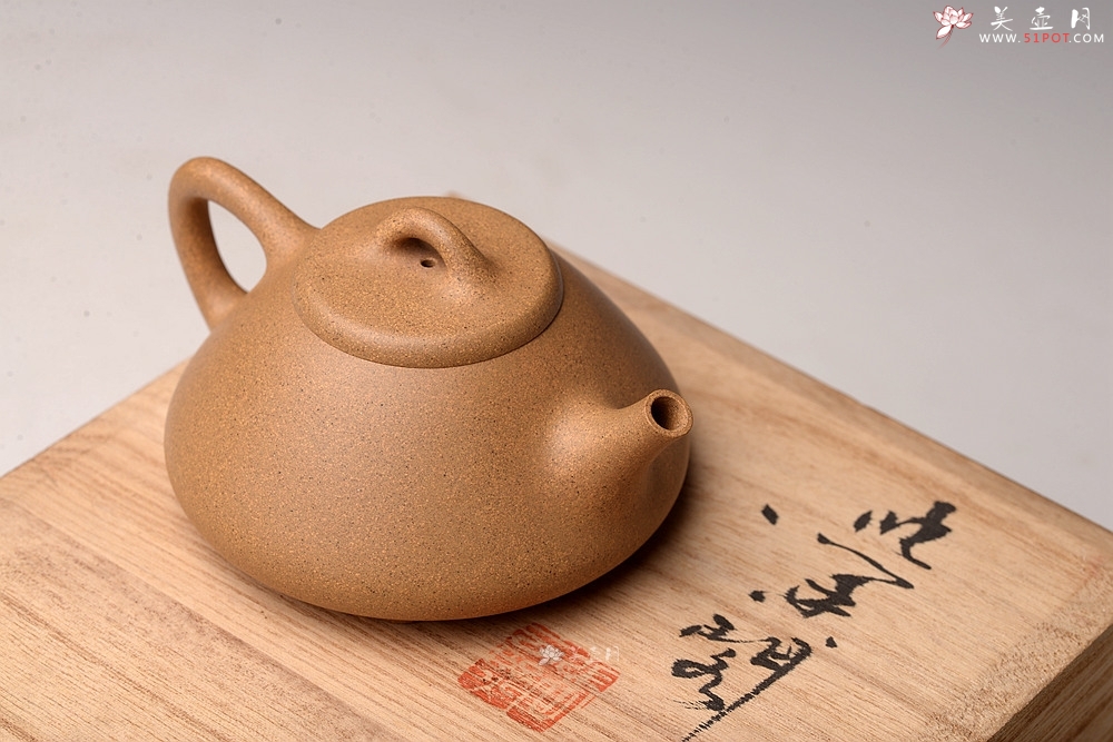 紫砂壶图片：瞿伟新丙申新品 美壶特惠 骨感段泥小石瓢 140cc 岩茶、普洱利器 - 美壶网