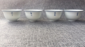 紫砂壶图片：青花写字杯 - 美壶网