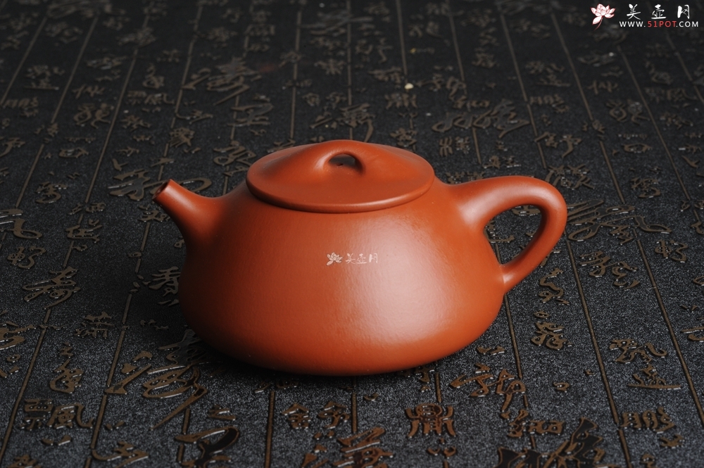 紫砂壶图片：百分百全手工优质朱泥石瓢壶 - 美壶网