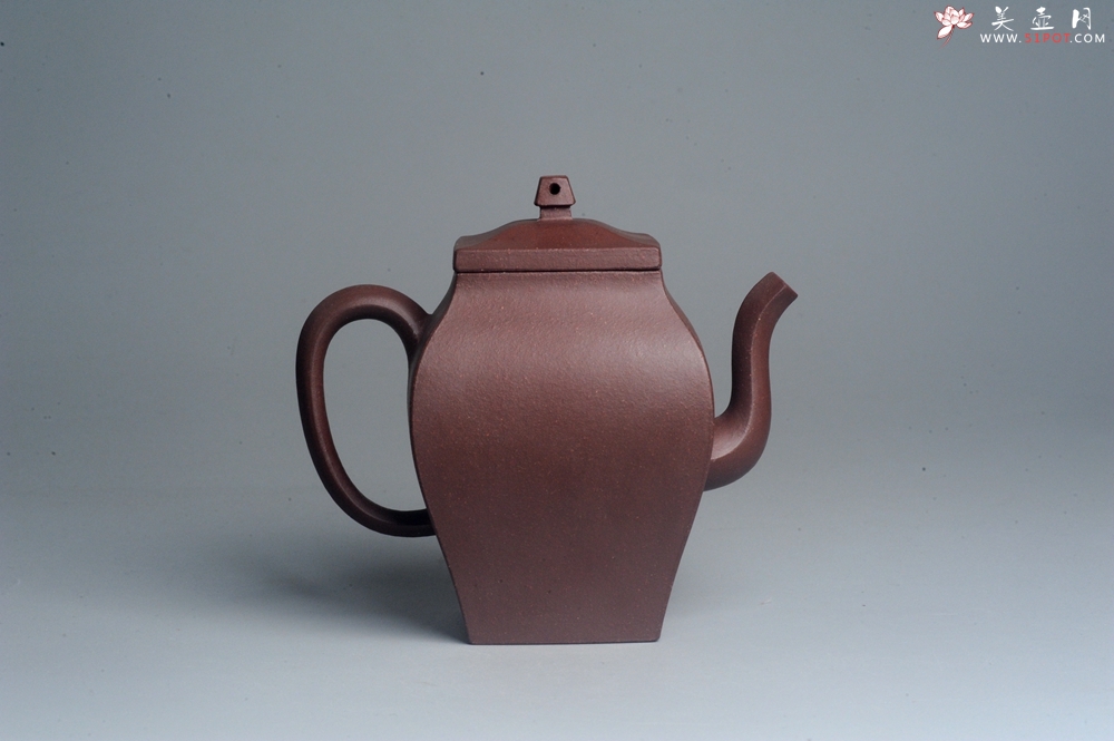 紫砂壶图片：美壶特惠 全手工镶接四方吉金壶 泥料超好 茶人醉爱 - 美壶网