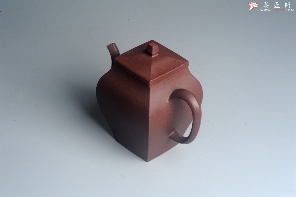 紫砂壶图片：美壶特惠 全手工镶接四方吉金壶 泥料超好 茶人醉爱 - 美壶网
