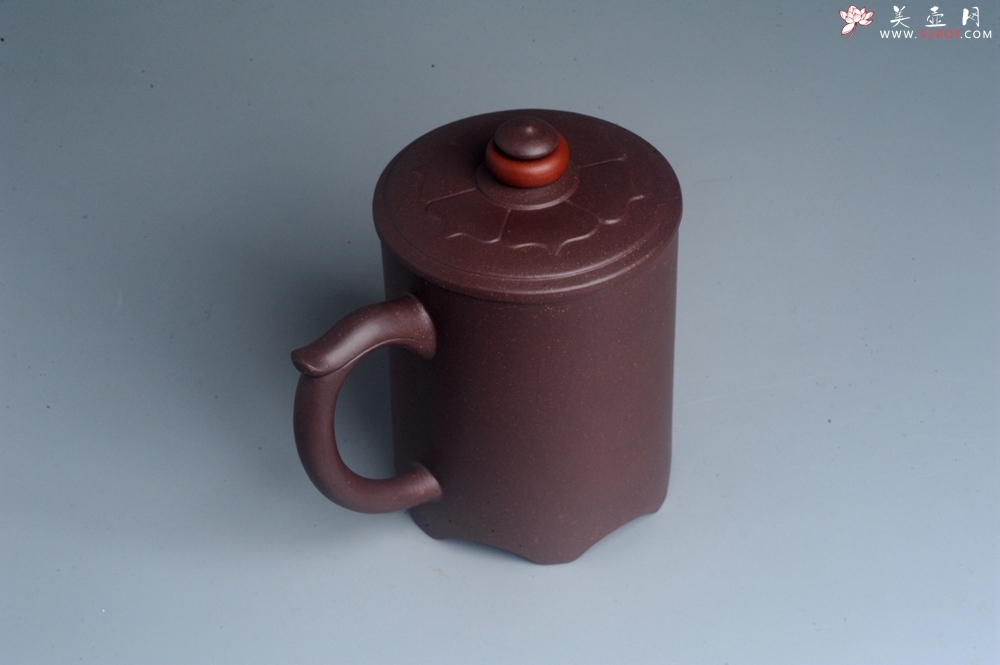 紫砂壶图片：美杯特惠 办公旅行便携式茶具如意盖杯 泥料超好 - 美壶网