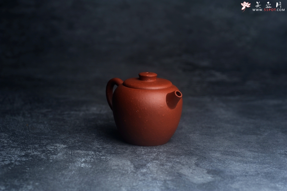 紫砂壶图片：美壶特惠 精品粗砂红泥巨轮壶 茶人醉爱 - 美壶网