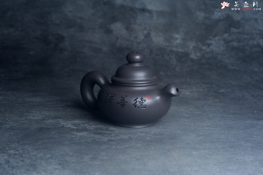 紫砂壶图片：美壶特惠 手工手制紫砂壶特好青灰泥松鼠壶 茶壶 茶具 单壶 - 美壶网