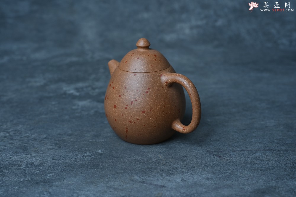 紫砂壶图片：美壶特惠 特好桃花段泥龙蛋紫砂壶 茶人醉爱 - 美壶网