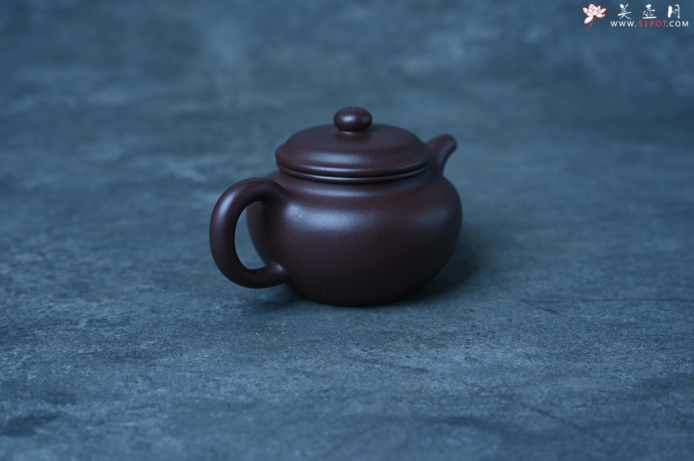 紫砂壶图片：特好老紫泥全手工仿古壶 茶人醉爱 - 美壶网
