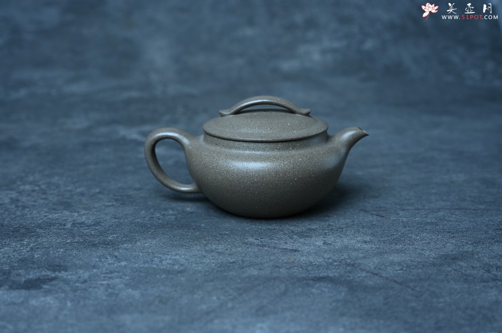 紫砂壶图片：美壶特惠 特好芝麻绿泥云帆紫砂壶 茶人醉爱 - 美壶网