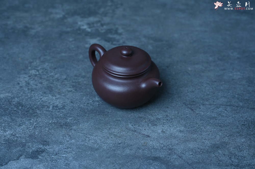 紫砂壶图片：特好老紫泥全手工仿古壶 茶人醉爱 - 美壶网