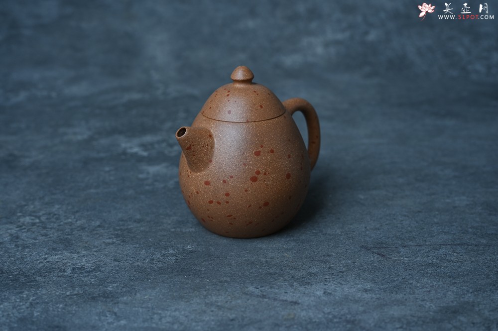 紫砂壶图片：美壶特惠 特好桃花段泥龙蛋紫砂壶 茶人醉爱 - 美壶网