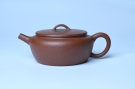 紫砂壶图片：美壶特惠 优质红降坡泥大口玉扁壶 茶人醉爱 - 美壶网