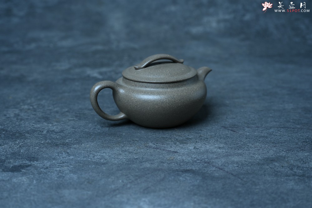 紫砂壶图片：美壶特惠 特好芝麻绿泥云帆紫砂壶 茶人醉爱 - 美壶网