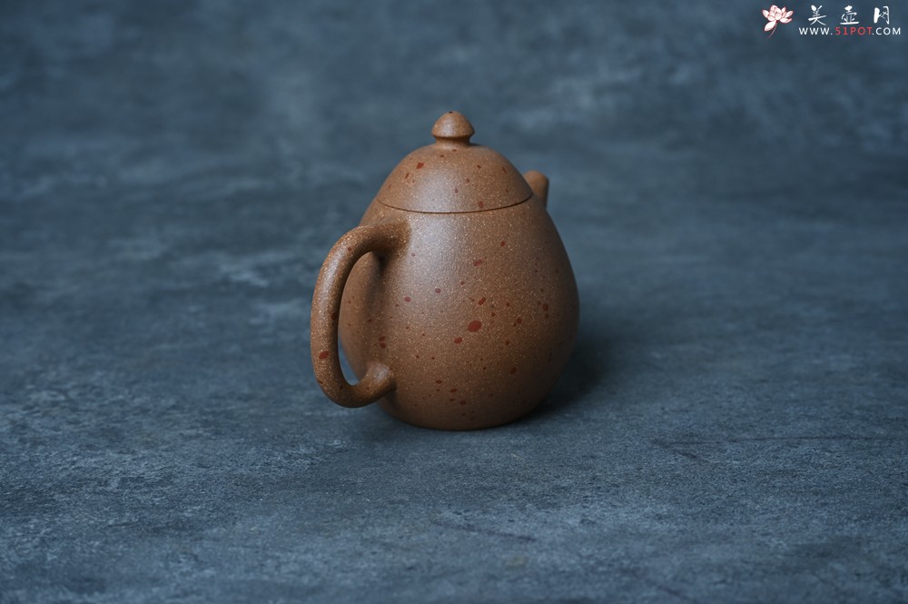 紫砂壶图片：美壶特惠 特好桃花段泥龙蛋紫砂壶 茶人醉爱 - 美壶网