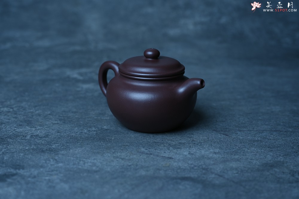 紫砂壶图片：特好老紫泥全手工仿古壶 茶人醉爱 - 美壶网