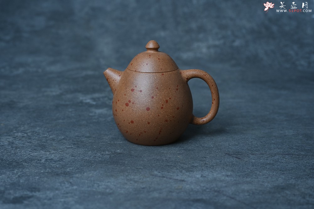 紫砂壶图片：美壶特惠 特好桃花段泥龙蛋紫砂壶 茶人醉爱 - 美壶网