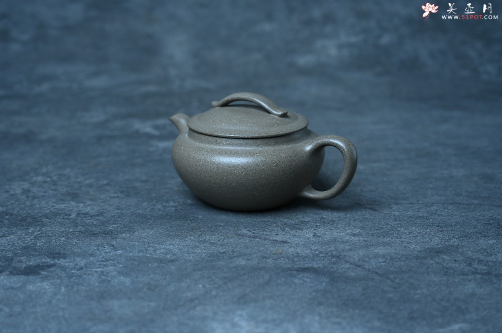 紫砂壶图片：美壶特惠 特好芝麻绿泥云帆紫砂壶 茶人醉爱 - 美壶网