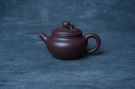 紫砂壶图片：特好老紫泥全手工寿桃壶 茶人醉爱 - 美壶网