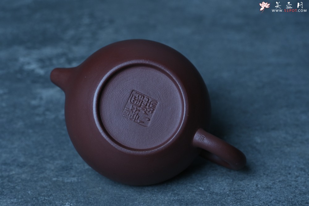 紫砂壶图片：特好老紫泥全手工寿桃壶 茶人醉爱 - 美壶网