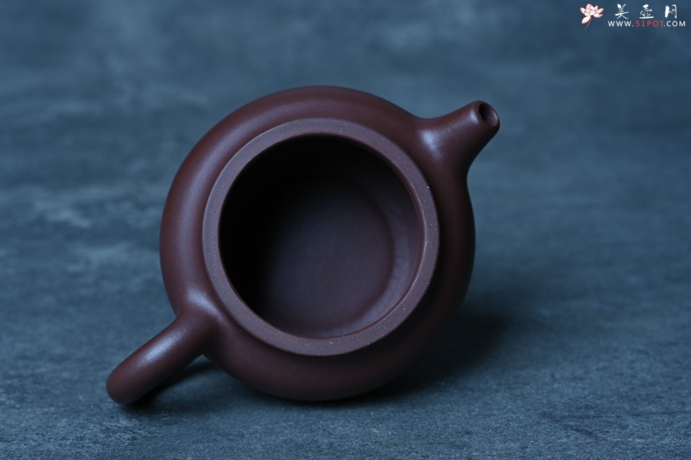 紫砂壶图片：特好老紫泥全手工寿桃壶 茶人醉爱 - 美壶网