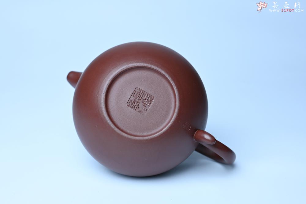 紫砂壶图片：潜力股周小培老师 4号井深井红皮龙 超精致全手工莲子茶壶 - 美壶网