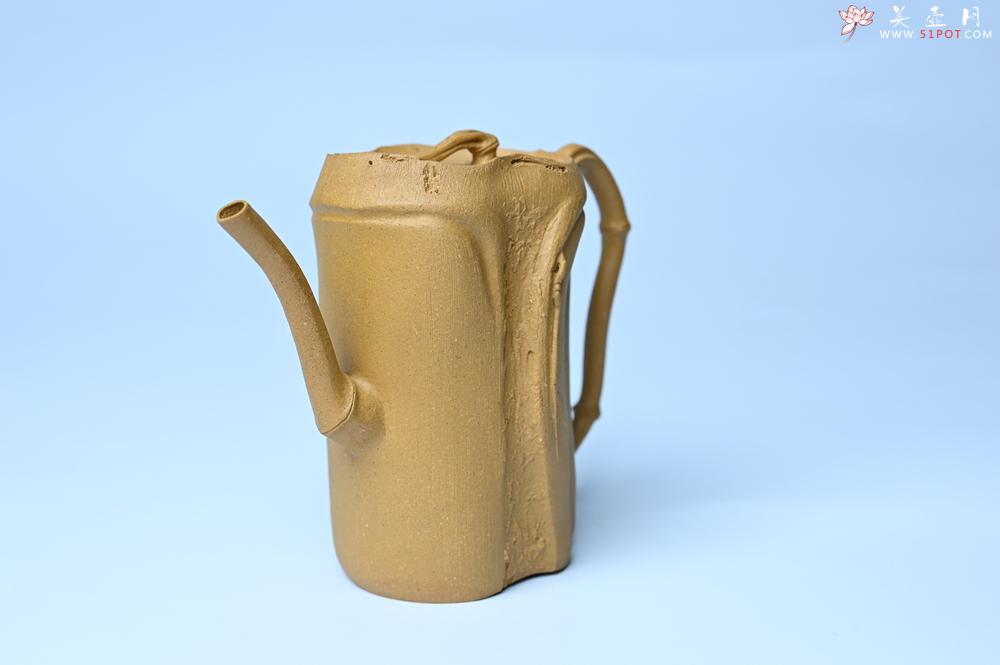紫砂壶图片：美壶特惠 黄金段泥全手工君竹壶 茶人醉爱 - 美壶网