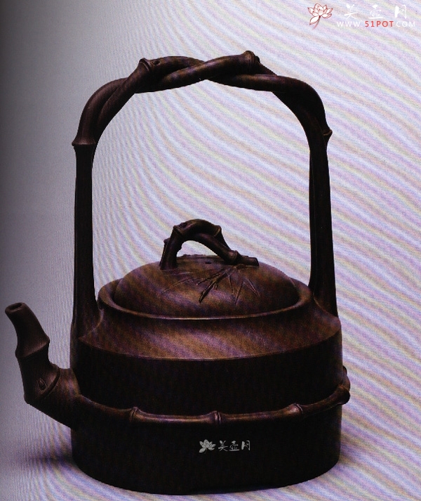 紫砂壶图片：仿古竹提壶 - 美壶网