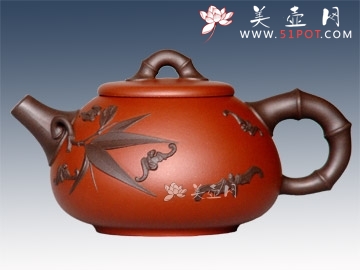 紫砂壶图片：祝福壶第二届中国国际茶叶交易会金奖 - 美壶网