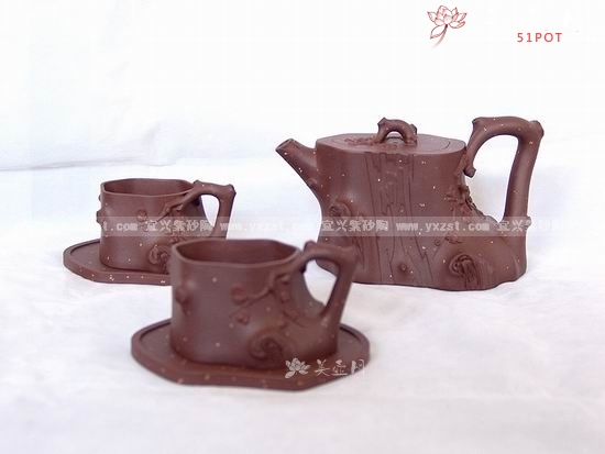 紫砂壶图片：雪梅茶具 - 美壶网