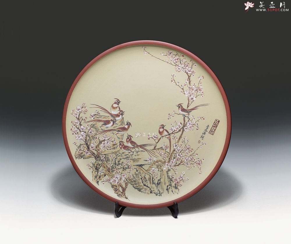 紫砂壶图片：长春百寿图 - 美壶网