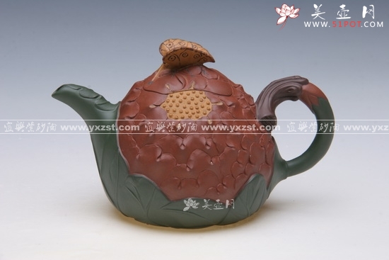 紫砂壶图片：牡丹 - 美壶网