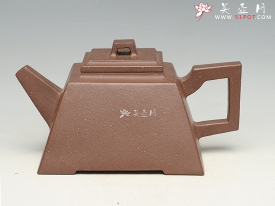 紫砂壶图片：升方  容量：300cc - 美壶网