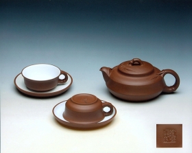 紫砂壶图片：墨竹茶具 - 美壶网