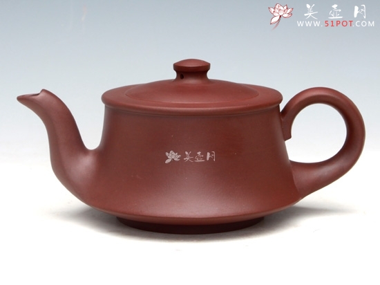 紫砂壶图片：曲壶（紫泥）400ML - 美壶网