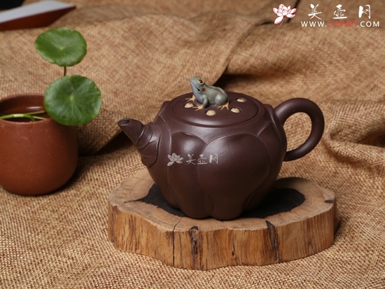 紫砂壶图片：青蛙莲子 - 美壶网