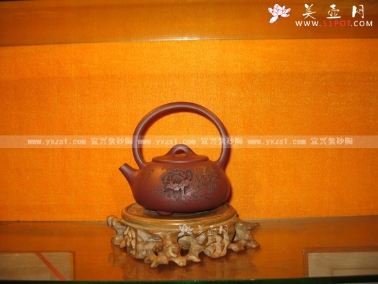 紫砂壶图片：提梁石瓢 - 美壶网