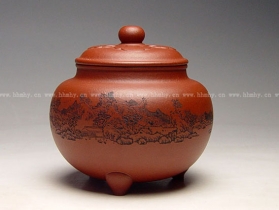 紫砂壶图片：茶叶罐 - 美壶网