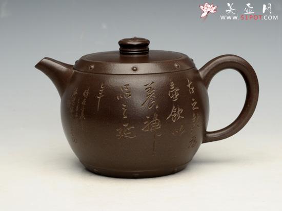 紫砂壶图片：秦鼓   容量：400cc - 美壶网