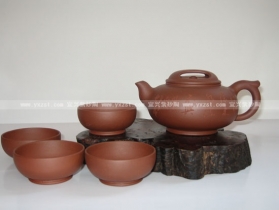 紫砂壶图片：牛盖茶具 - 美壶网