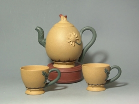 紫砂壶图片：莲藕茶具 - 美壶网