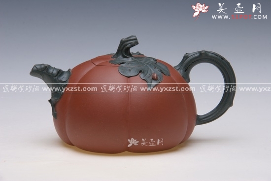 紫砂壶图片：手工双色南瓜 - 美壶网