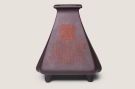 紫砂壶图片：黑砂方斗瓶 - 美壶网