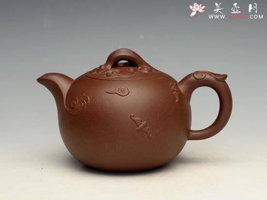 紫砂壶图片：福海祥云   容量：500cc - 美壶网