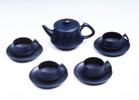 紫砂壶图片：九头锦肪茶具 - 美壶网