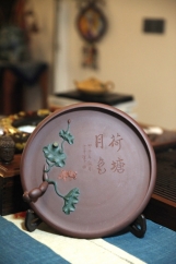 紫砂壶图片：荷塘月色(盘) - 美壶网